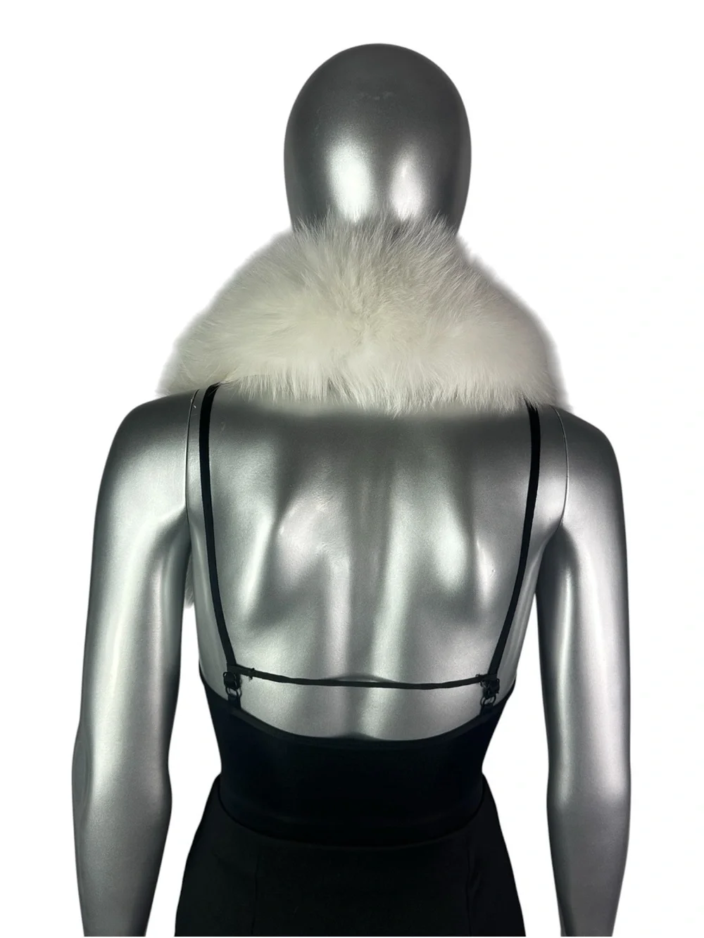White FOX Shawl Collar, 42” L, Certified Vintage Fur